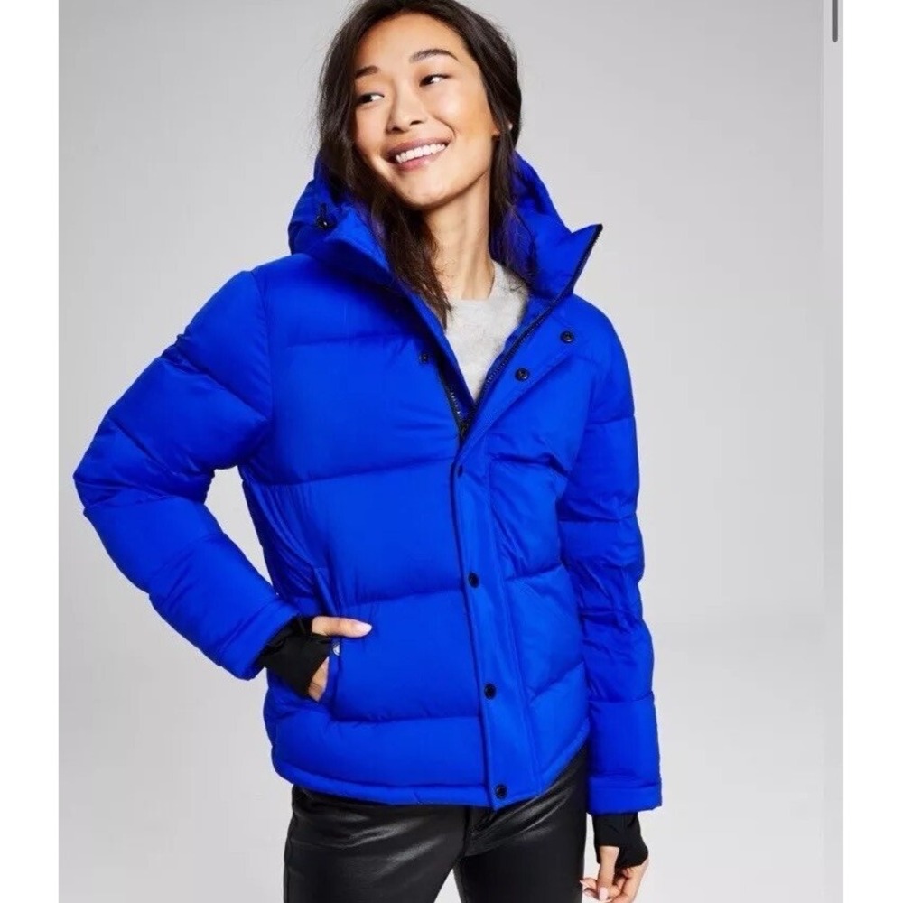 BCBGeneration Puffer Jacket Women Medium Royal Blue New Without Tags